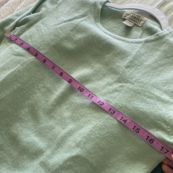 Vintage Bloomingdales Cashmere Mint Sweater Sutton Studio - Picture 7 of 7